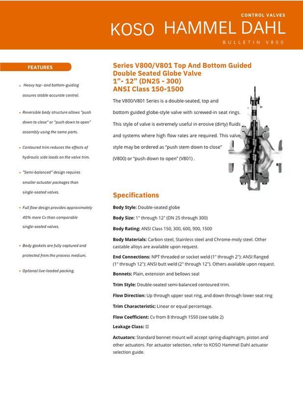 V800/V801 Double Seated